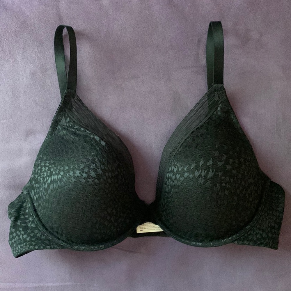True and Co. Black Leopard Print Bra